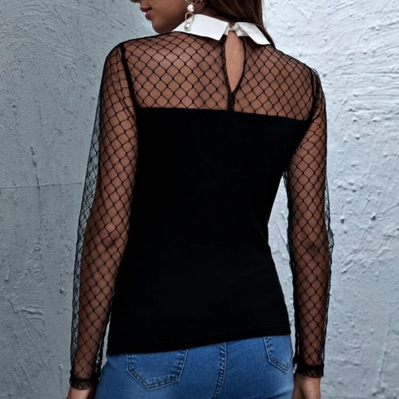 ✨MESH TOP w/ COLLAR - Picture 2 of 3